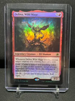 Delina, Wild Mage - Foil - Magic MTG 2021 Adventures Forgotten Realms NM - Image 1