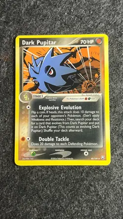 Dark Pupitar 40/109 EX Team Rocket Returns Pokemon Card NM - Image 1