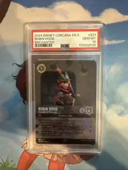 Disney Lorcana Robin Hood 221/204 Enchanted Into the Inklands Set PSA 10 🔥 - Image 1