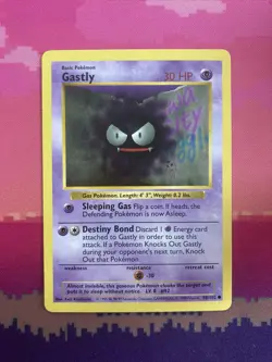 Pokemon Card Gastly Shadowless Base Set Common 50/102 Near Mint - Image 1