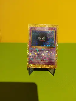 Gastly 50/102 Base Set Vending Sticker Holo Prism Pokemon Card - Image 1