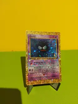 Gastly 50/102 Base Set Vending Sticker Holo Prism Pokemon Card - Image 2