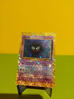 Gastly 50/102 Base Set Vending Sticker Holo Prism Pokemon Card - Image 3