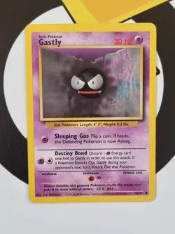 Pokemon TCG Gastly Original Base Set 50/102 1999 WOTC Common card - Vintage - LP - Image 1