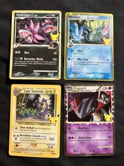 POKEMON Celebrations SWSH Black Star Promo 4 Card Lot Mimikyu SWSH136 Dragapult - Image 1