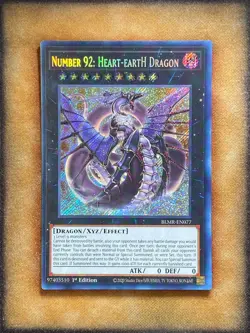 Yugioh Number 92: Heart-eartH Dragon BLMR-EN077 Secret Rare 1st Ed NM - Image 1