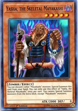 Yugioh: Yasha, the Skeletal Mayakashi - HISU-EN031 - Super Rare - 1st Edition NM - Image 1