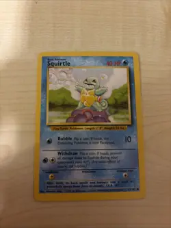 Pokemon TCG Squirtle 63/102 Base Set Unlimited 1999 WOTC Vintage Card - Image 1