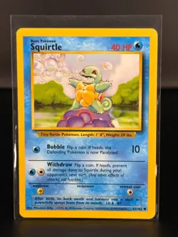 Squirtle - 63/102 - Common - Base Set - Pokemon Card - 10 - NM - Image 1