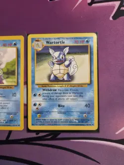 Pokemon 1999 Base Set Squirtle 63/102 And Wartortle 42/102 Pokemon Card Bundle - Image 2