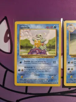Pokemon 1999 Base Set Squirtle 63/102 And Wartortle 42/102 Pokemon Card Bundle - Image 4