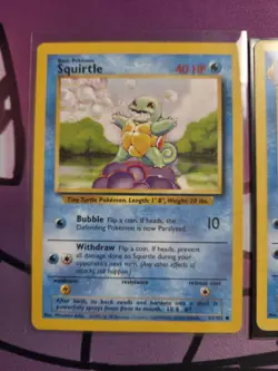 Pokemon 1999 Base Set Squirtle 63/102 And Wartortle 42/102 Pokemon Card Bundle - Image 5