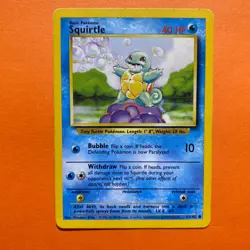 Squirtle 63/102 Pokemon Base Set 063/102 MP 1995 Vintage Card Rare - Image 2