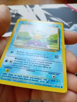 Pokemon Card, Squirtle, Base Set, 63/ 102 lp - Image 3