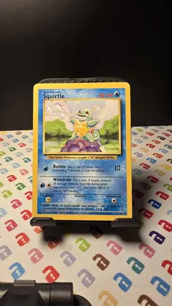 Pokemon TCG Squirtle Base Set, Vintage Card 63/102, Regular WOTC - Image 1