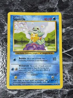 Pokemon TCG Squirtle Base Set Card 63/102 Regular Near Mint 1999 - Image 3