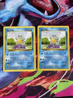 Pokemon TCG Base Set Squirtle Card 63/102 HP Condition 1x - Image 1