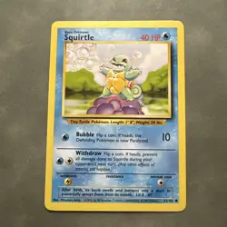 Squirtle 63/102 Base Set Vintage Pokemon Card - Image 1