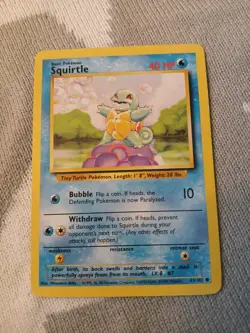 Pokemon TCG Squirtle Base Set, Card 63/102, Regular Unlimited excellent - Image 1
