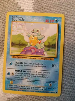 Pokemon TCG Squirtle Base Set, Card 63/102, Regular Unlimited excellent - Image 2
