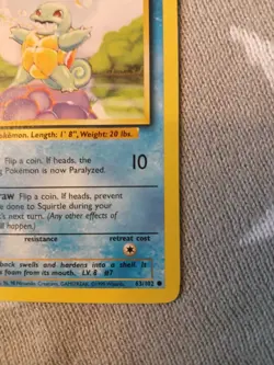 Pokemon TCG Squirtle Base Set, Card 63/102, Regular Unlimited excellent - Image 4