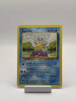Pokemon TCG Squirtle Base Set Card 63/102 Regular Card - Image 1