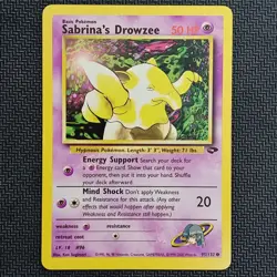 Sabrina's Drowzee 95/132 Gym Challenge Non Holo Common Pokemon Card Sugimori LP - Image 1