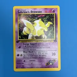 Pokemon TCG Sabrina's Drowzee 95/132 1st Edition Gym Challenge Non Holo Card NM - Image 4