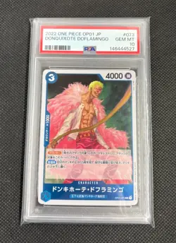 PSA 10 Donquixote Doflamingo OP01-073 R Romance Dawn Japanese One Piece Card Gam - Image 1