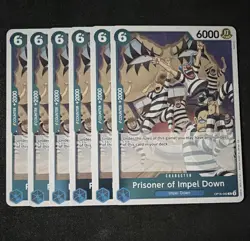 Bandai One Piece TCG Prisoner of Impel Down OP16-042 EN Blue Counter +2000 x6 - Image 1