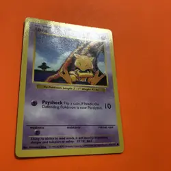 SHADOWLESS Abra 43/102 Pokemon Base Set 043/102 MP 1995 Vintage Card Rare - Image 4