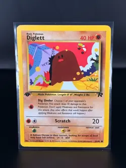 Diglett #3 52/82 1st Edition Team Rocket - Pokemon Card WOTC - NM - Image 1