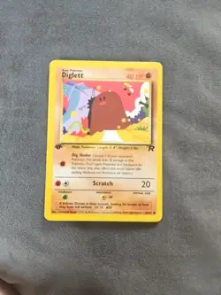 Pokemon TCG Diglett Team Rocket, 1st Edition Card 52/82 wotc vintage - Image 1