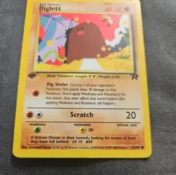 Pokemon TCG Diglett Team Rocket, 1st Edition Card 52/82 wotc vintage - Image 2