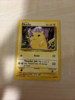 Pokemon TCG Pikachu 58/102 Base Set Unlimited 1999 WOTC Vintage Card - Image 1