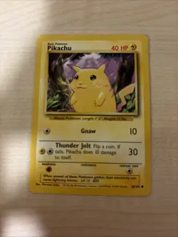 Pokemon TCG Pikachu 58/102 Base Set Unlimited 1999 WOTC Vintage Card - Image 2