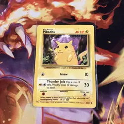 Pokemon Card - Pikachu 58/102 Base Set Unlimited - HP Heavily Played - Image 1