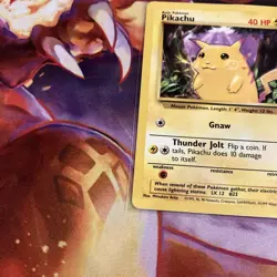 Pokemon Card - Pikachu 58/102 Base Set Unlimited - HP Heavily Played - Image 2