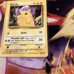 Pokemon Card - Pikachu 58/102 Base Set Unlimited - HP Heavily Played - Image 3