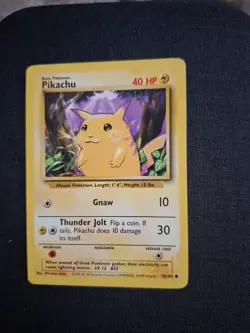1999 Pokemon Base Set Pikachu 58/102 Vintage WOTC Original Trading Card - Image 1