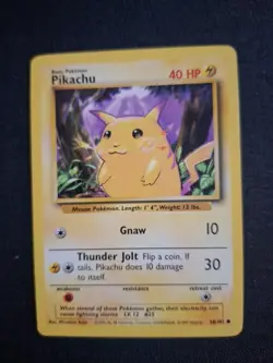 1999 Pokemon Base Set Pikachu 58/102 Vintage WOTC Original Trading Card - Image 3