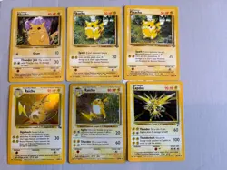 Base Set 2 Pikachu & Holographic Raichu Pokemon Card Set - 60/64, 58/102 & 14/62 - Image 1