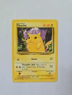 Pokemon Pikachu TCG Base Set Unlimited Common Card 58/102 Regular - Image 1