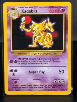Kadabra #2 - 32/102 - Uncommon - Base Set- Pokemon Card - MP - 51 - Image 1