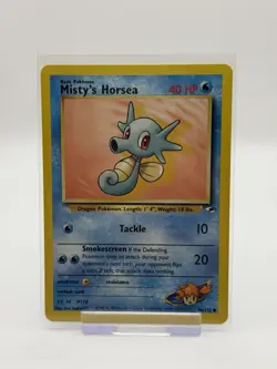 Misty's Horsea Gym Heroes 86/132 EX/LP Pokemon Card Vintage WOTC - Image 1