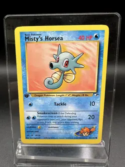 Misty's Horsea 1st Edition Gym Heroes 86/132 Pokemon Card - Image 1