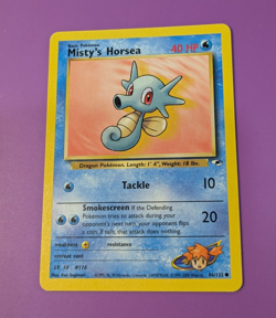 Pokemon TCG card - Misty's Horsea Gym Heroes 86/132 - Non-Holo - Image 1