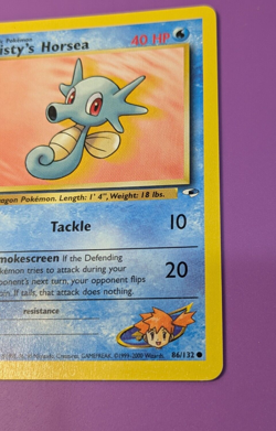 Pokemon TCG card - Misty's Horsea Gym Heroes 86/132 - Non-Holo - Image 2