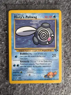 Pokemon TCG Misty's Poliwag Gym Challenge Card 89/132 Regular LP - Image 1