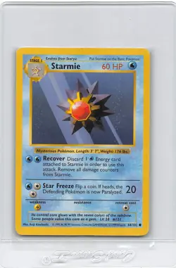 Starmie 64/102 - Shadowless - Base Set - VINTAGE WOTC Pokemon card - MP - Image 1